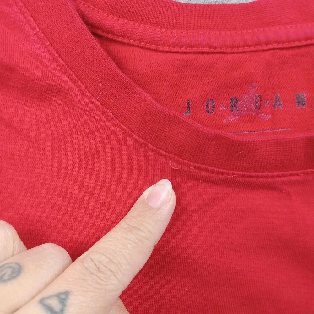 Jordan Red T-Shirt with Black Jumpman Logo